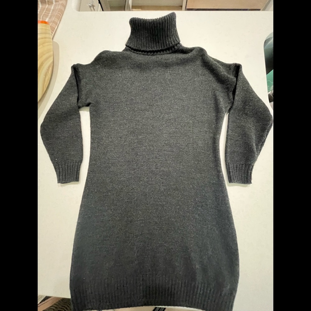 Grey Turtleneck Sweater Dress EUC - size 4